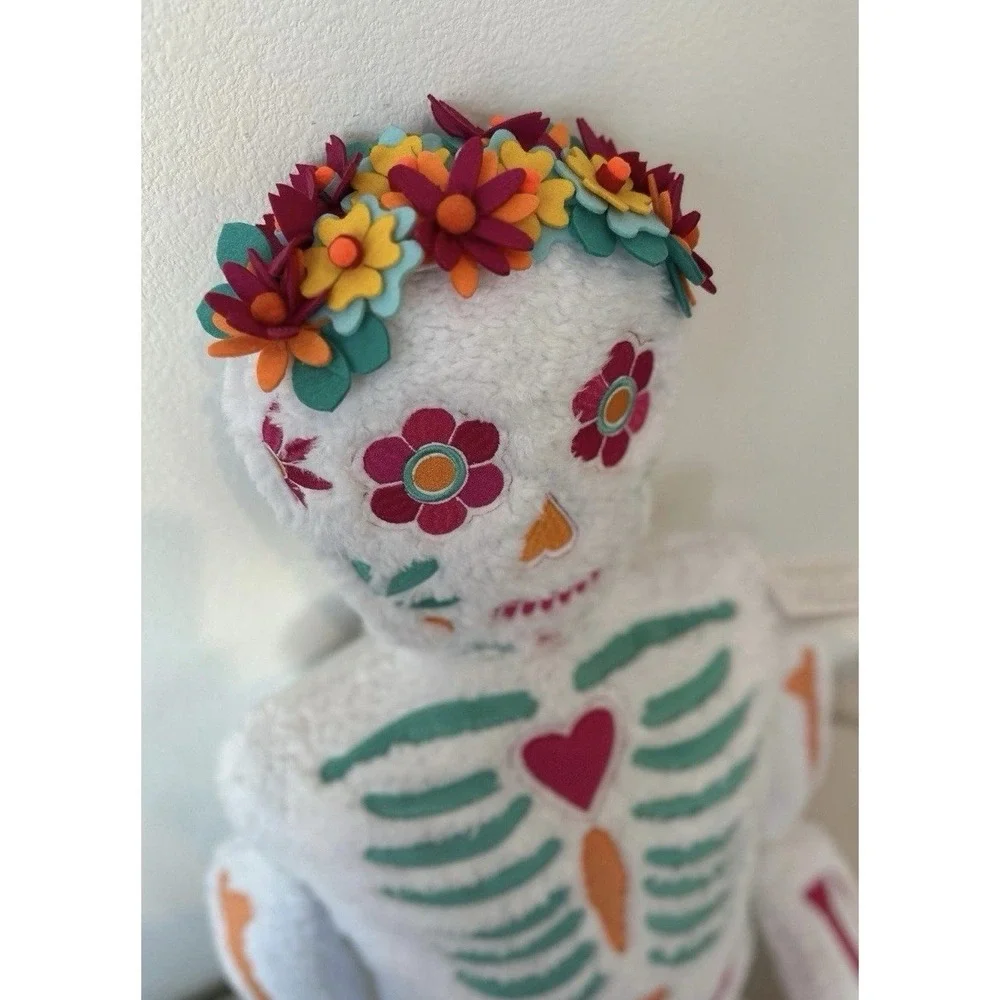 Dia de Los Muertos Sugar Skull Skeleton Large Figural Pillow Day of the Dead NEW